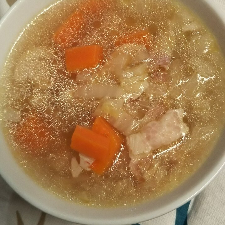 圧力鍋でトロトロ♪白菜とにんじんのスープ